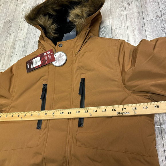 Swiss Tech | Youth Shell Winter Parka Jacket | Size Large | Tan - Picture 7 of 13